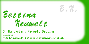 bettina neuwelt business card